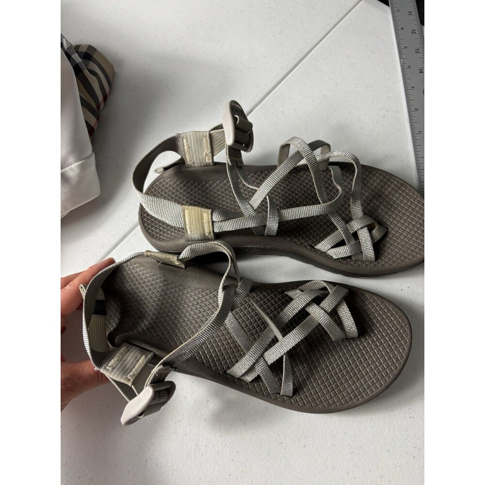 Chaco Cloud Women's Silver Gray Sandals Adventure Hiking Outdoors Strappy Sz 7 - Picture 15 of 15